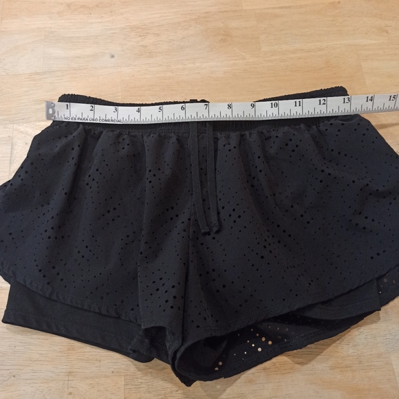 Forever 21 Women's Black Perforated Shorts - Picture 10 of 14